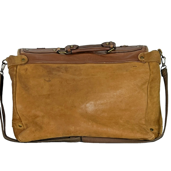 Unisex Brown Genuine Leather Crossbody Messenger Saddle Bag - Picture 3 of 16